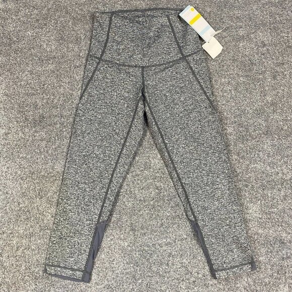 Zella Leggings XS Grey Heather Compression High Waist Capri NEW - Picture 1 of 10